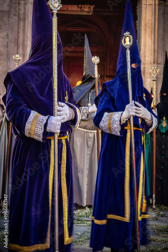 Semana Santa Valladolid, desfiles procesionales de manifestación religiosa católica en Valladolid España. celebración de la Semana Santa en España actos religiosos que recuerdan la muerte y resurrecci