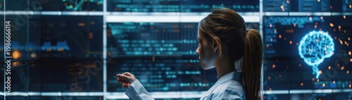 AI researcher training machine learning models with large datasets