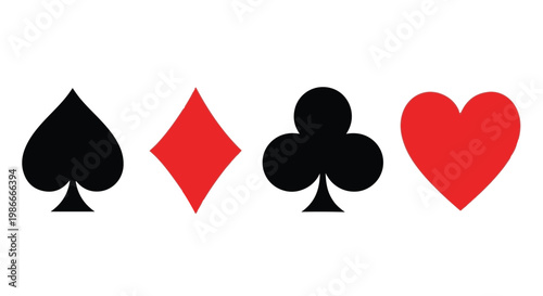 Four playing card suits