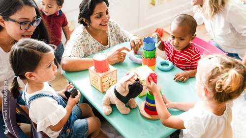 Photography Children playing with educational toys