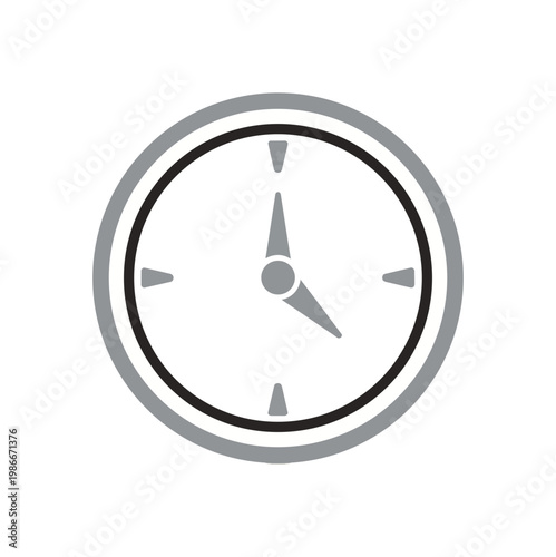 Clock face showing the time with hour and minute hands.