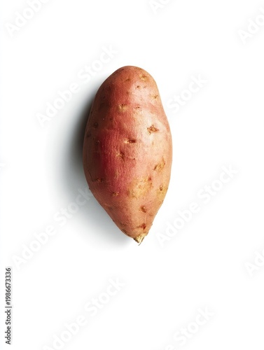 Fresh Sweet Potato on White Background for Healthy Cooking and Nutrition Inspiration