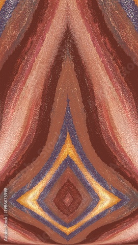 Abstract Organic Geometric Texture with Earth Tones and Metallic Accents