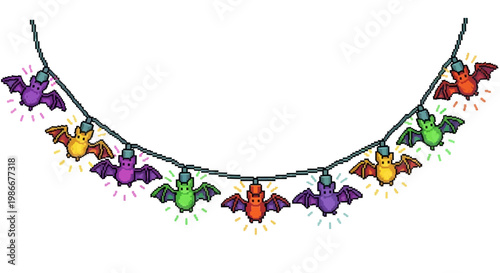 Halloween Bat String Lights Decoration.