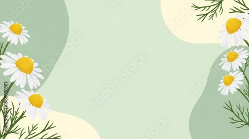 Hello Spring Floral Background with Copy Space and Welcome Greeting 4K