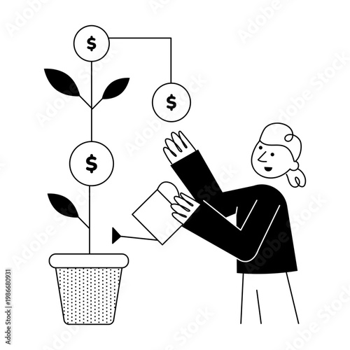 A doodle style illustration showing roi 