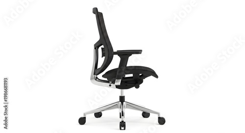 Modern ergonomic office chair isolated on white background for design
