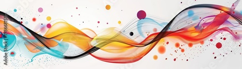 An abstract representation of a sales graph, with colorful lines and shapes creating a dynamic and engaging visual Banner for sales services