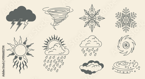 Weather icons for forecast and climate.