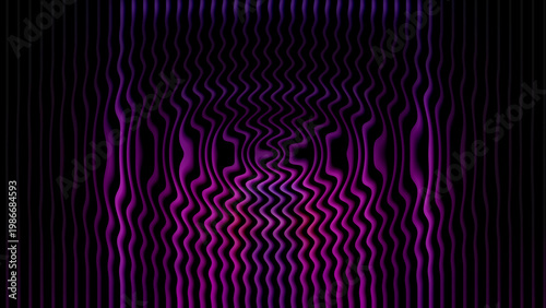 Vibrant purple and blue digital wave pattern on black background