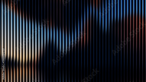 Blurred silhouette against colorful gradient background
