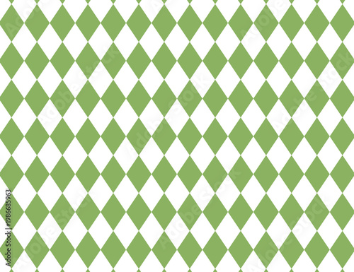 ダイヤ柄のパターンイラスト グリーン版