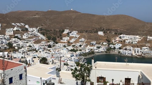 Scenic View of White Coastal Town Architecture on Steep Hillside