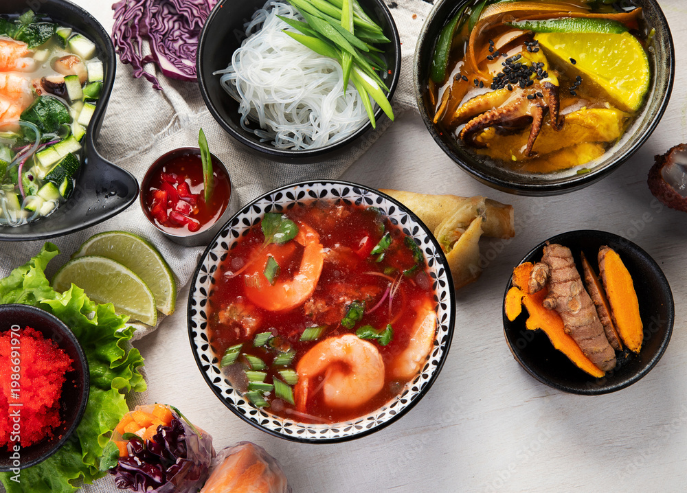 custom made wallpaper toronto digitalAssortment of Thai food.