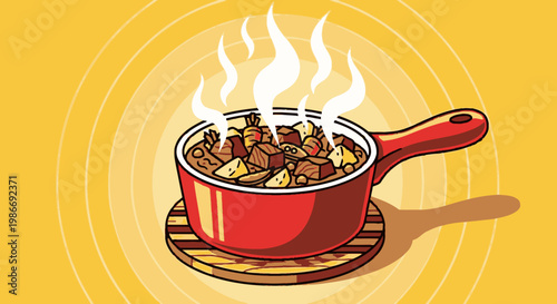 Hot Chili in Red Pan.