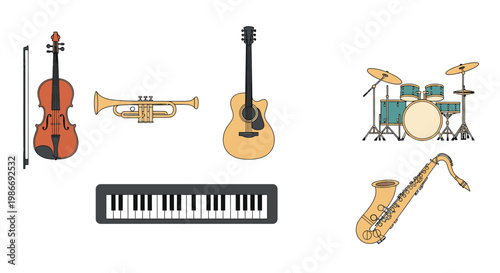 Musical instruments for music making 1.