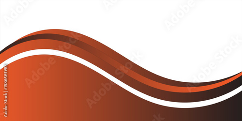Abstract Orange and Brown Background with Elegant Wavy Layers and Modern Minimalist Curves