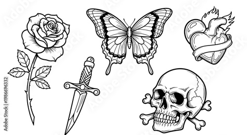 Tattoo designs of various symbols 1.