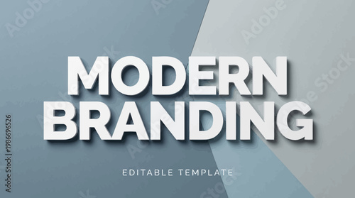 Minimal Cutout Text Effect Editable Paper Style Typography Soft Shadow Template