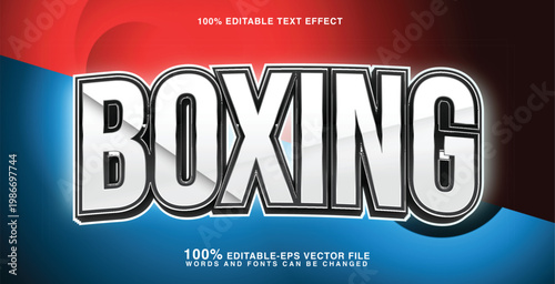 boxing match promotion editable text