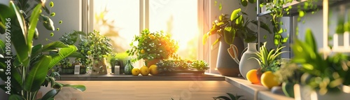 An illustrative 3D rendering of a modern school campus with solarpowered buildings and green spaces  ,3D style