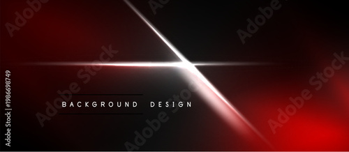 Dark red background features bright white lines intersecting. Minimalist design with text background design centered below. Modern aesthetic.