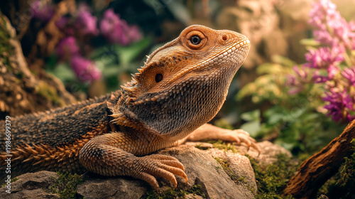 lizard on a stone