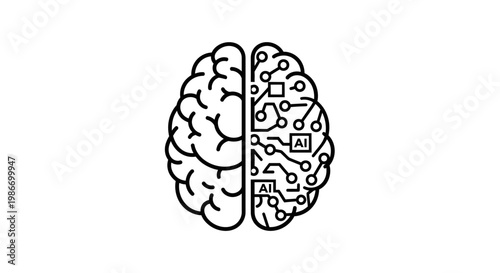 Brain with circuit board inside.