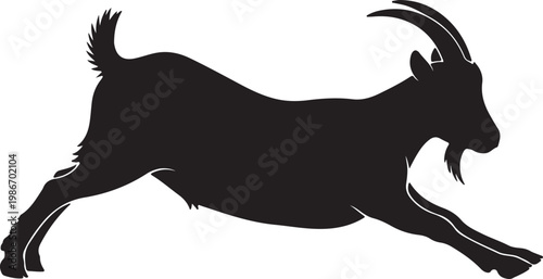 goat vector illustration black silhouette