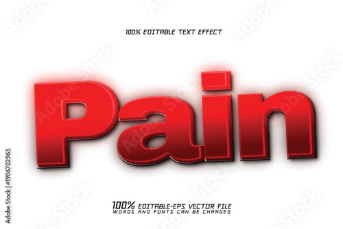 bold red pain in text editable text effect