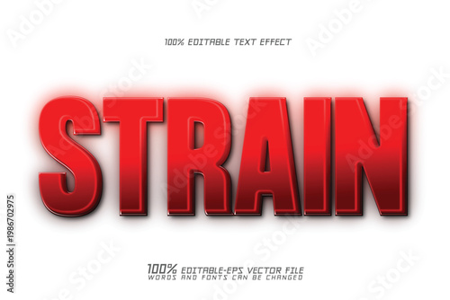 bold red pain strain in text editable text effect