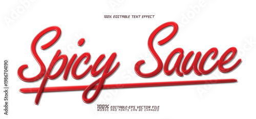 spicy sauce lettering in text editable text effect