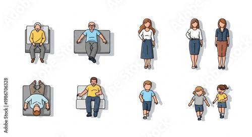 Collection of miniature people figures for dioramas and models.