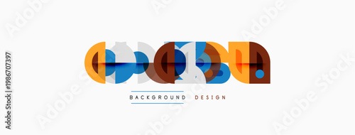 Abstract geometric shapes form colorful design. Minimalist style, clean lines, modern aesthetic. White background enhances visual impact.