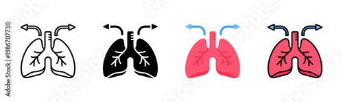 Respiratory Rate Icon Pack In Multiple Styles
