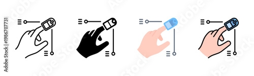 Oxygen Saturation Icon Pack In Multiple Styles