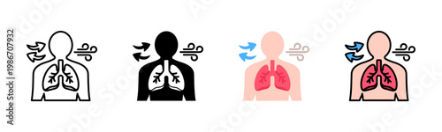 Breathing Pattern Icon Pack In Multiple Styles