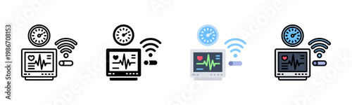Real-Time Vitals Icon Pack In Multiple Styles