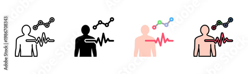 Human Bio Signals Icon Pack In Multiple Styles