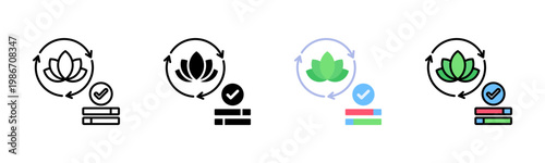 Continuous Wellness Feedback Icon Pack In Multiple Styles