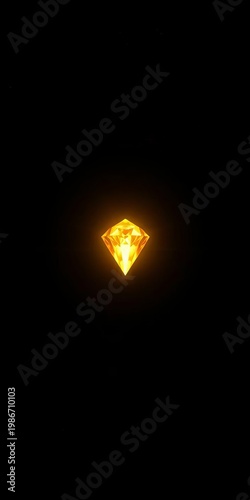 Golden diamond piercing night's deep velvet, an celestial eye watching from below, casting long, stark shadows,  green,  chiaroscuro