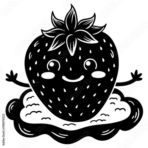 strawberry in the shape of heart