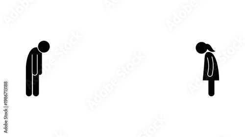 Depressed People with Downcast Heads