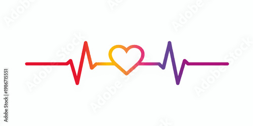 An illustration of a green heartbeat cardiogram line on a medical monitor displaying a life-saving pulse wave and electrocardiogram graph for healthcare services