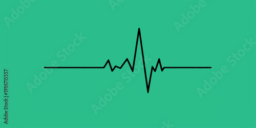 Vector illustration of an abstract cardiogram background featuring a medical heartbeat pulse line and healthcare EKG wave chart for cardiology and life monitor concepts