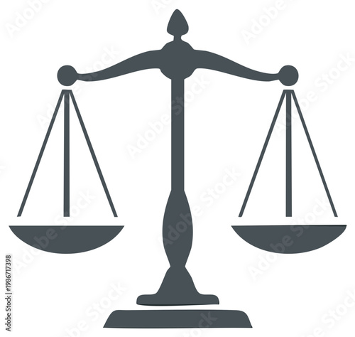 Iconic Balance Scales Symbolizing Justice and Equality in Law and Legal Proceedings