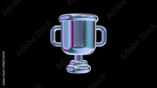 Chrome Retro Futuristic Trophy
