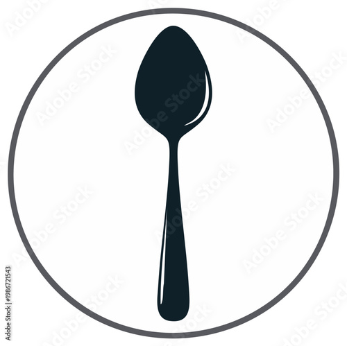 Spoon Icon Simple Food Illustration for Restaurants and Catering Services