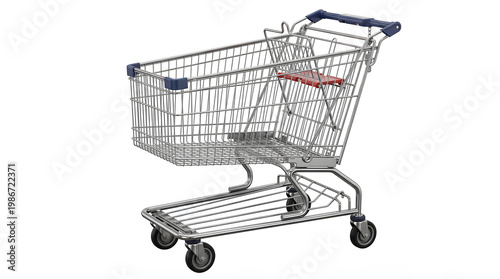 3D shopping cart A shopping cart, ready for use, with a design and functionality