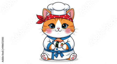 Sushi Chef Cat